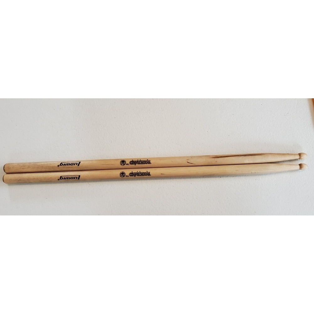 Ludwig Rock Band Wooden Drumsticks Natural Finish Video Game Accessories Pair